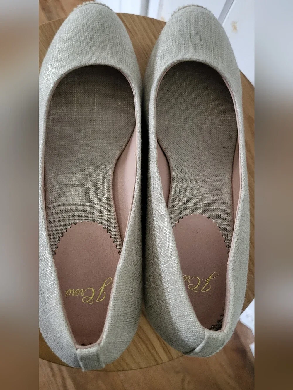 J Crew Cream Canvas Espadrille Jute Wedges